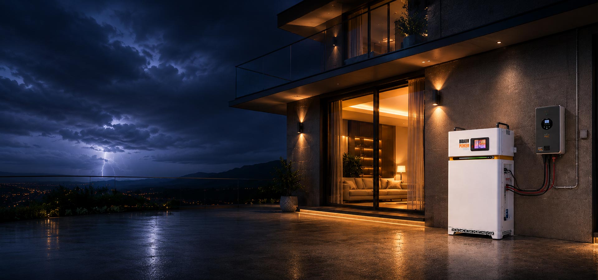 Home backup energy storage during storm